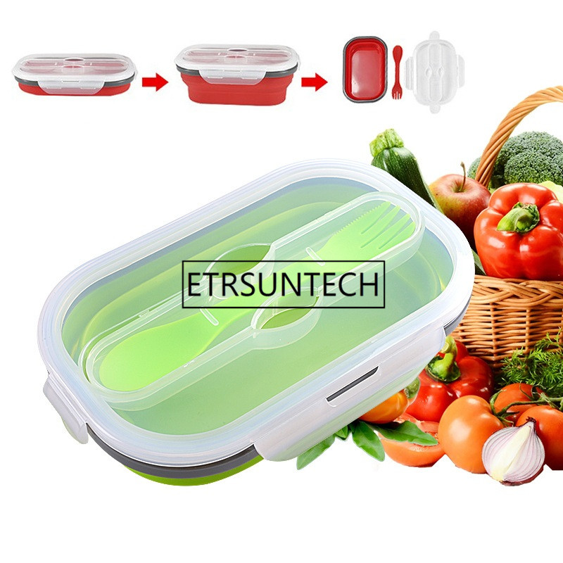 Meal Prep Box - Collapsible Silicone Food Storage Containers Bento
