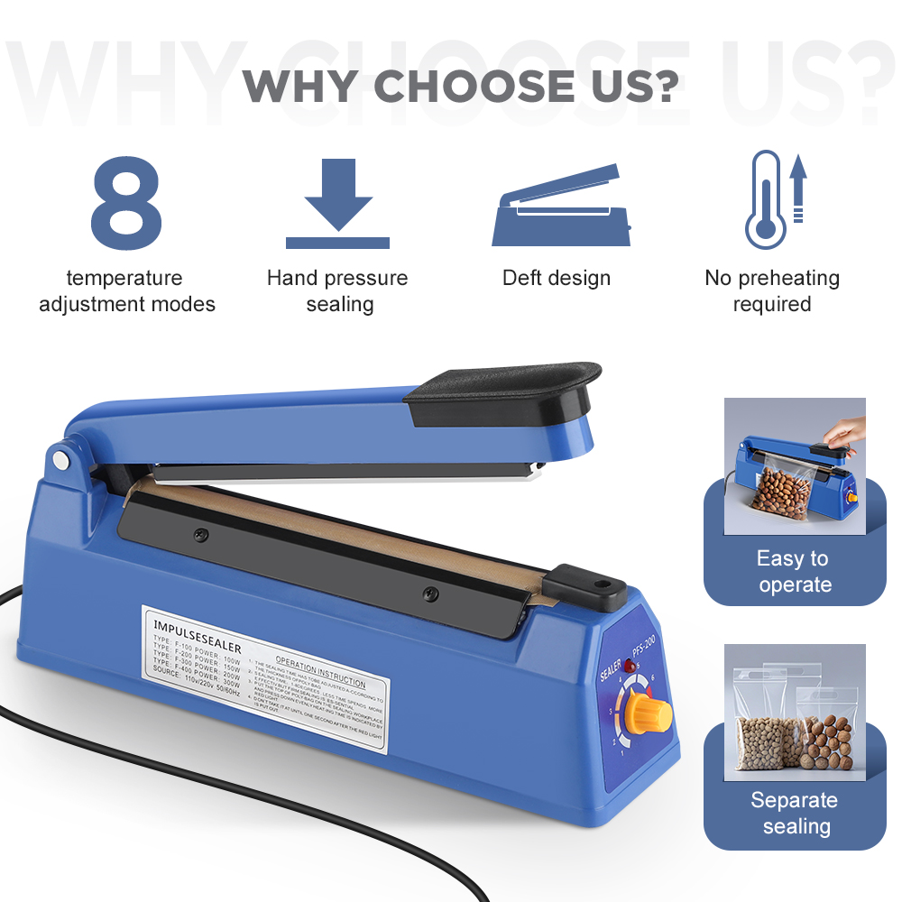 Impulse Sealer Machine Kitchen - Meal Prep Vacuum Seal ulasan dan harga