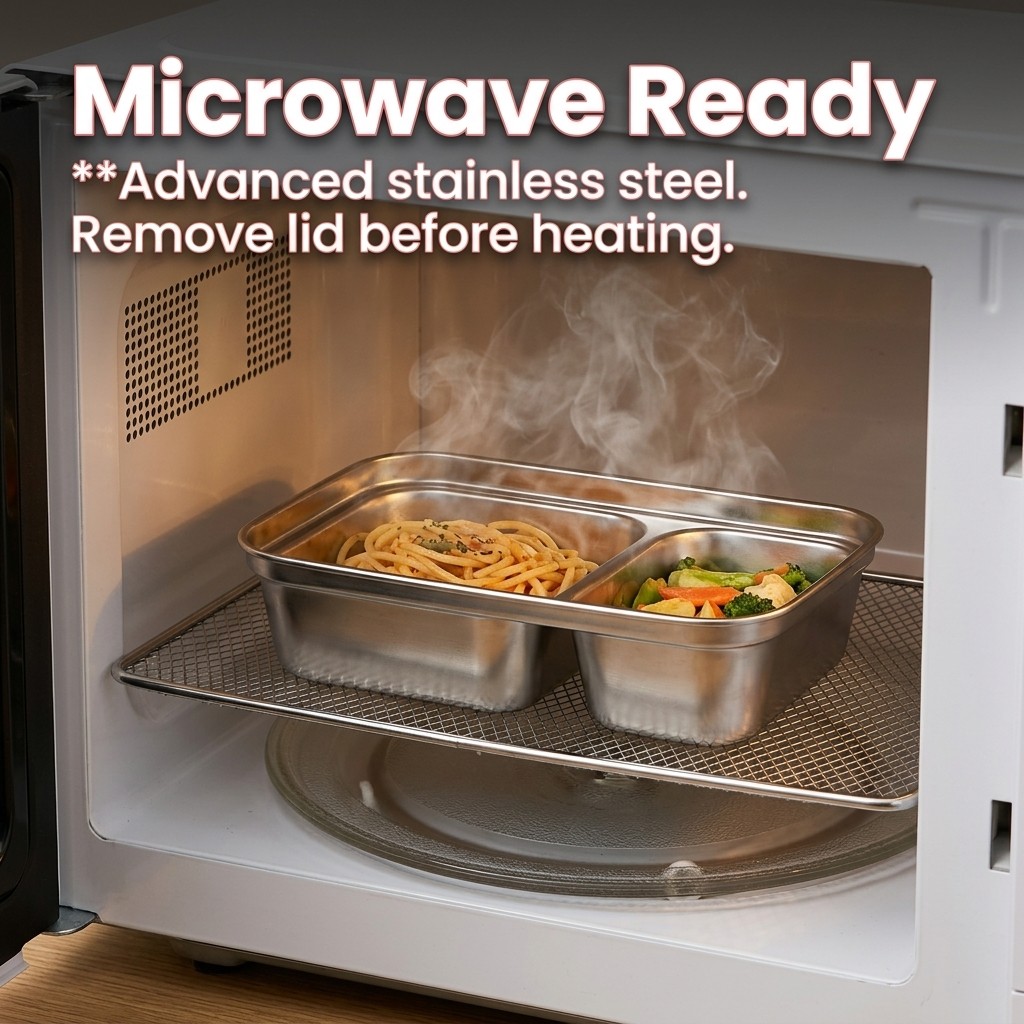 Microwave Safe 304 Stainless S - Meal Prep Box ulasan dan harga
