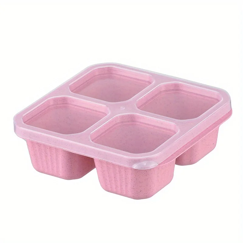 Snack Box with Four Transparen - Meal Prep Box ulasan dan harga