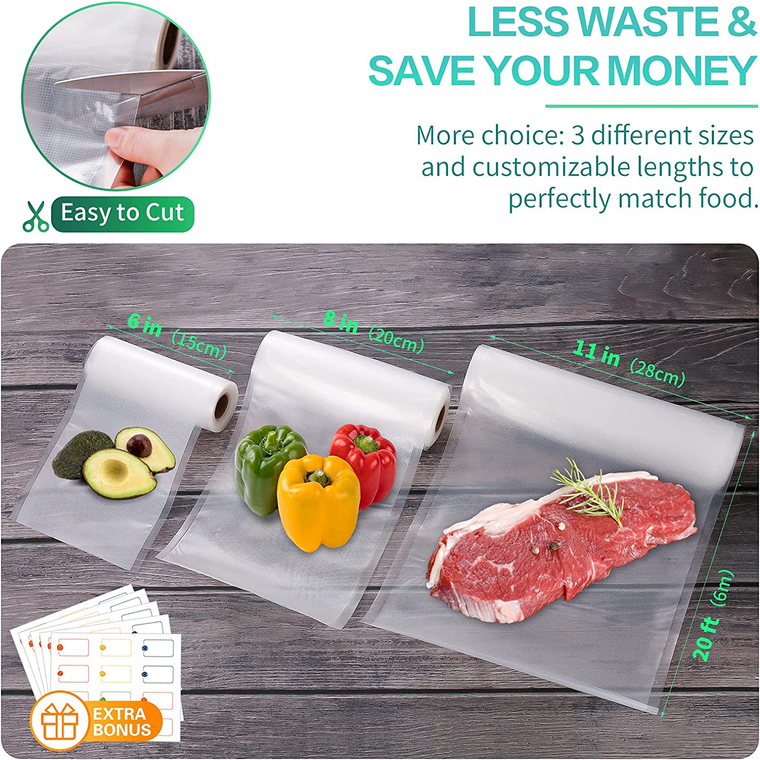 Kitchen Bags For Vacuum Food V - Meal Prep Vacuum Seal ulasan dan harga