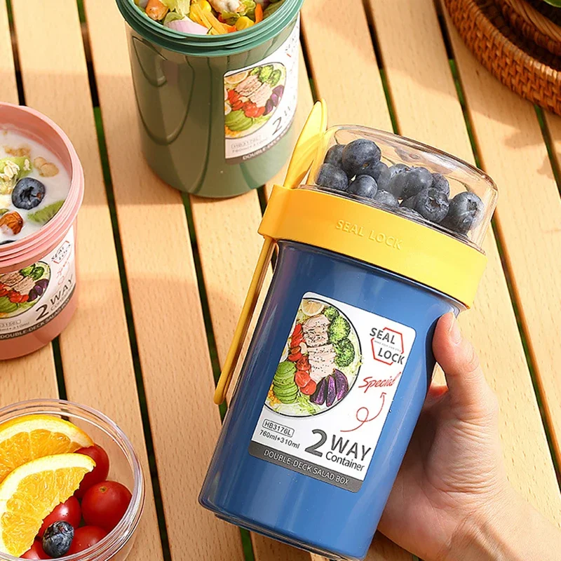 Bento Lunch Box Salad Oatmeal  - Meal Prep Box ulasan dan harga