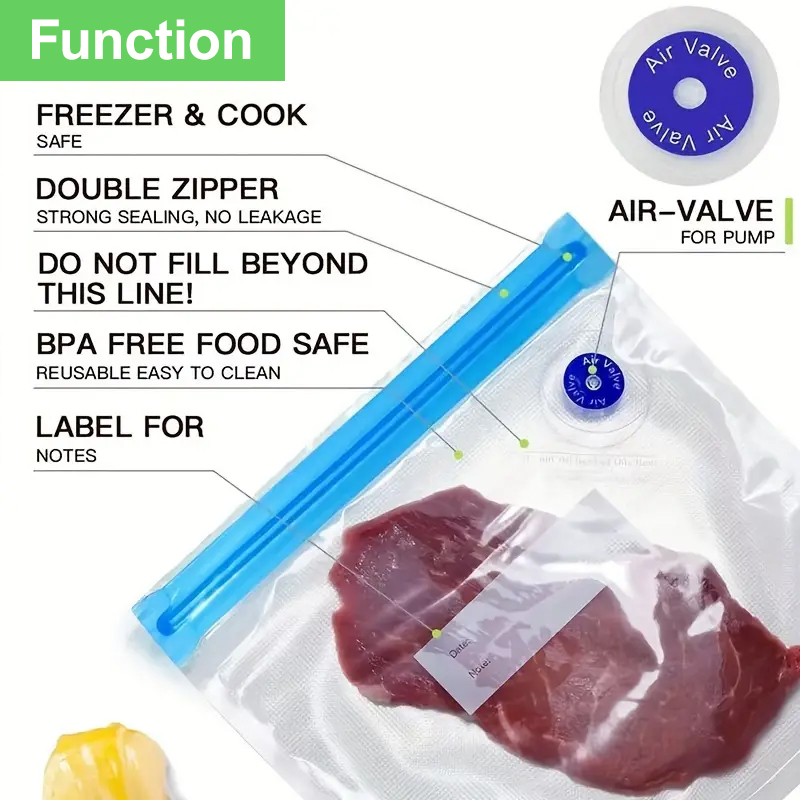 25PCS Reusable Vacuum Sealer B - Meal Prep Seafood ulasan dan harga