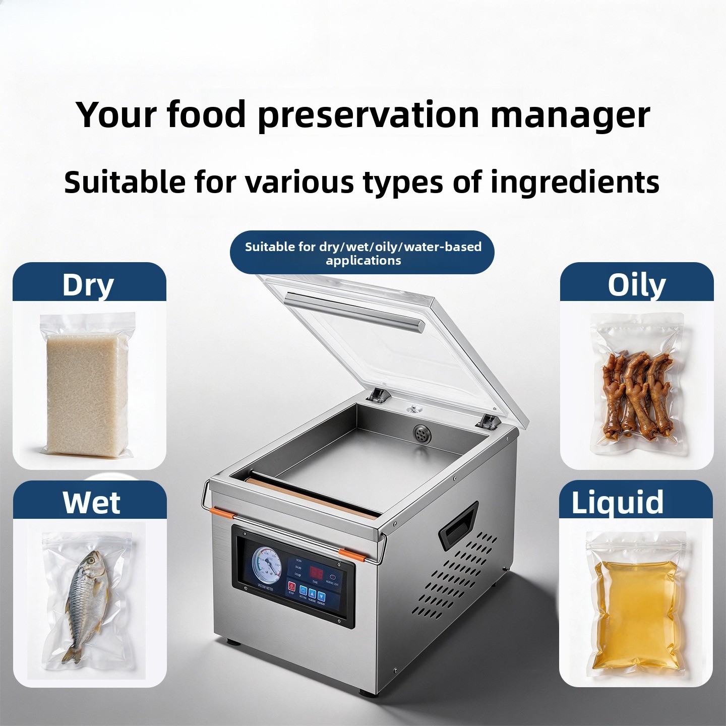 Stainless Steel Food Vacuum Se - Meal Prep Seafood ulasan dan harga