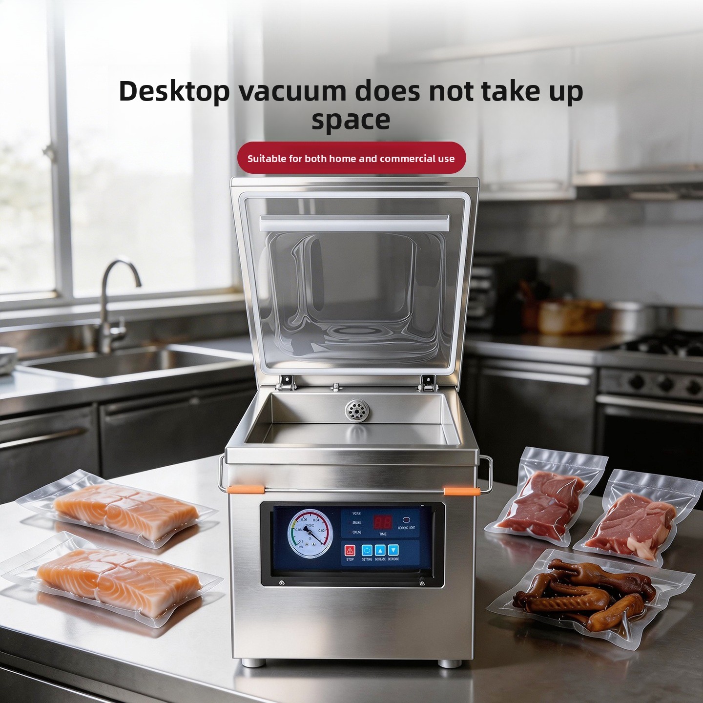 Stainless Steel Food Vacuum Se - Meal Prep Seafood ulasan dan harga