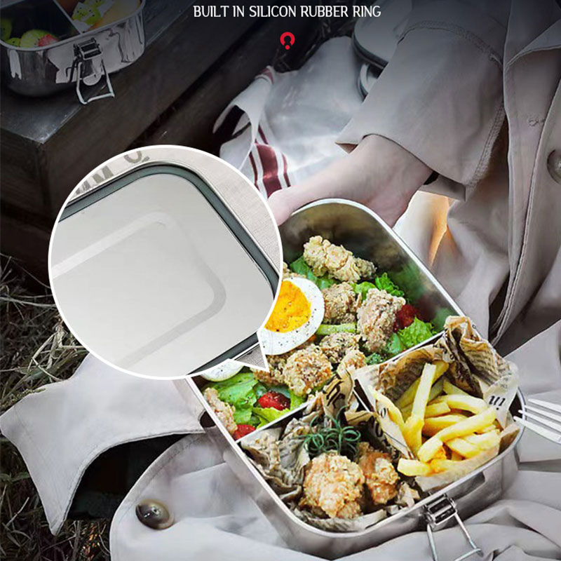 304 Stainless Steel Square Lun - Meal Prep Box ulasan dan harga