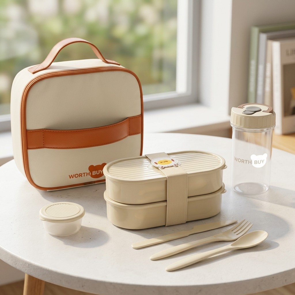 2Pcs/Set Reusable Plastic Lunc - Meal Prep Box ulasan dan harga