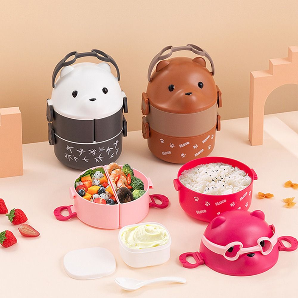 1Pcs New Eyeglass Bear Thermal - Meal Prep Box ulasan dan harga