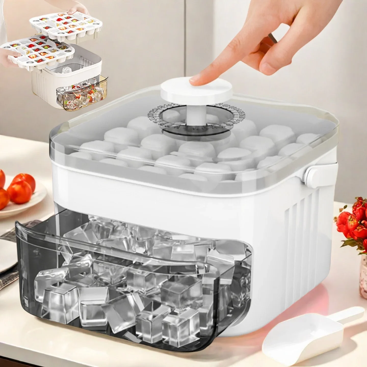 Cube Ice Maker with Easy Press - Meal Prep Box ulasan dan harga