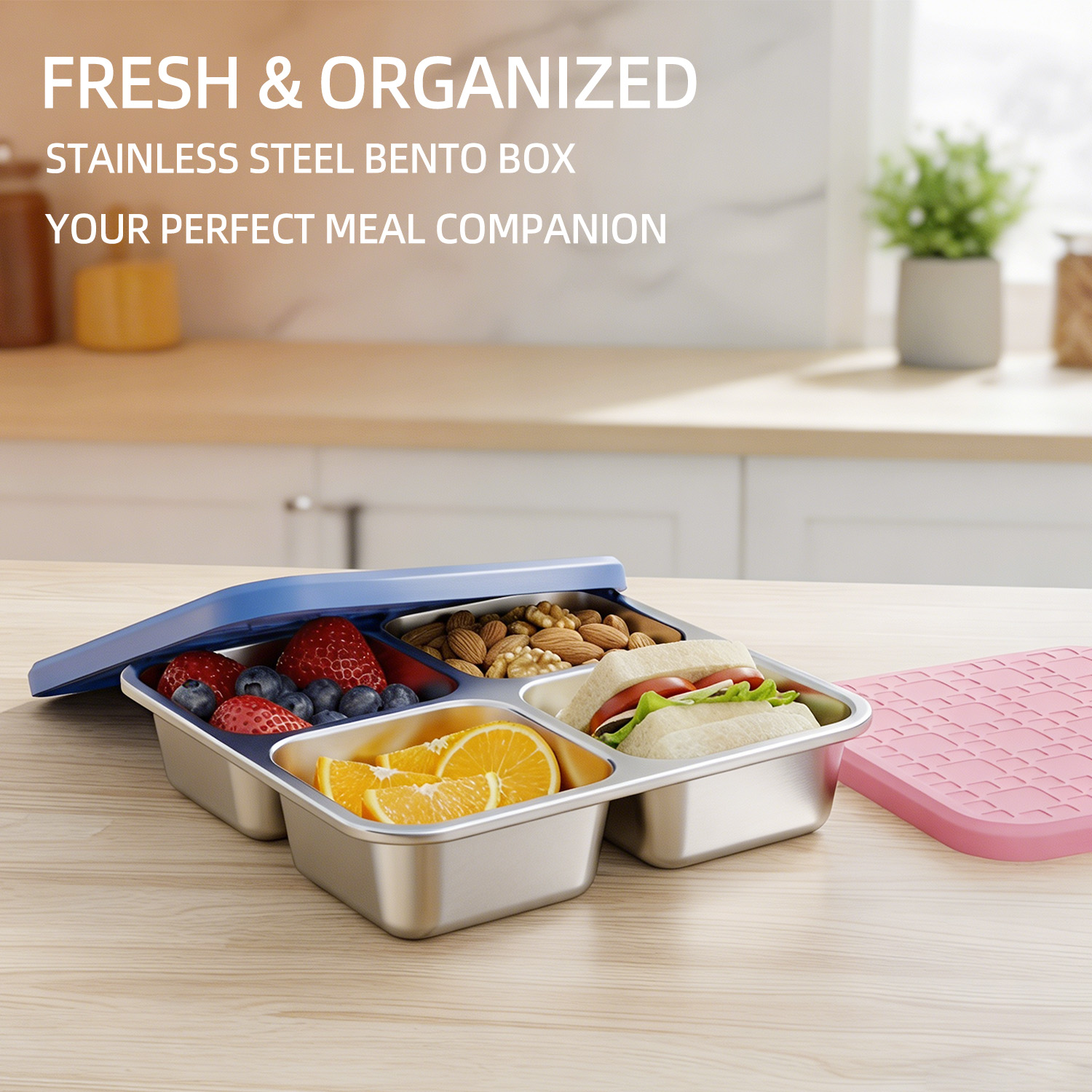 304 Stainless Steel Divided Lu - Meal Prep Box ulasan dan harga